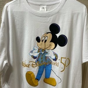 NWT Walt Disney World 50th Anniversary Mickey Earidescent XL Shirt Magic Kingdom